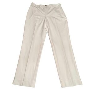 New Talbots White Hollywood Pleated Pants Womens Size 12 Preppy Business Casual
